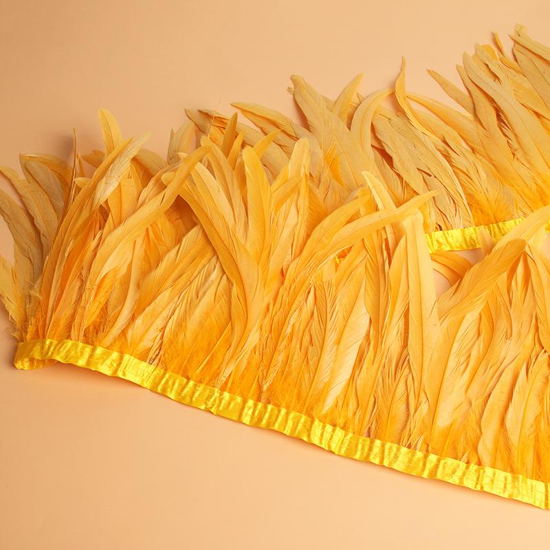 25-30Cm Tail Hair Feather Cloth With Cloth Strip Stage Clothing Skirt Feather Shawl Diy Decoration