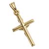 18K K18 Gold Christ Cross Pendant Top Engraved S Size [Speranza]