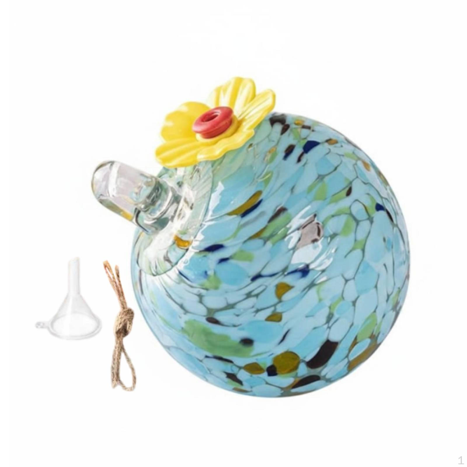 Hanging Glass Nectar Feeder Easy to Clean Water Outdoor Use Light Blue Light Blue