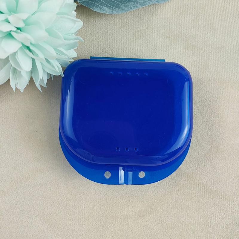 Portable Plastic Cases Denture Box Oral Cavity Cleaning Denture Storage Case Mini Tooth Clean Sanitary Drainable Storage Box
