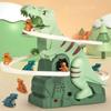 Music Dinosaurs Climbing Slide Plastic Cement Electric Slide Track Toy Car  Kids Toys