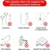 Lightning to USB C Adapter for Charging & Data Transfer Type C Charger Connector Cable Lightning Female to USB C Male Adapter