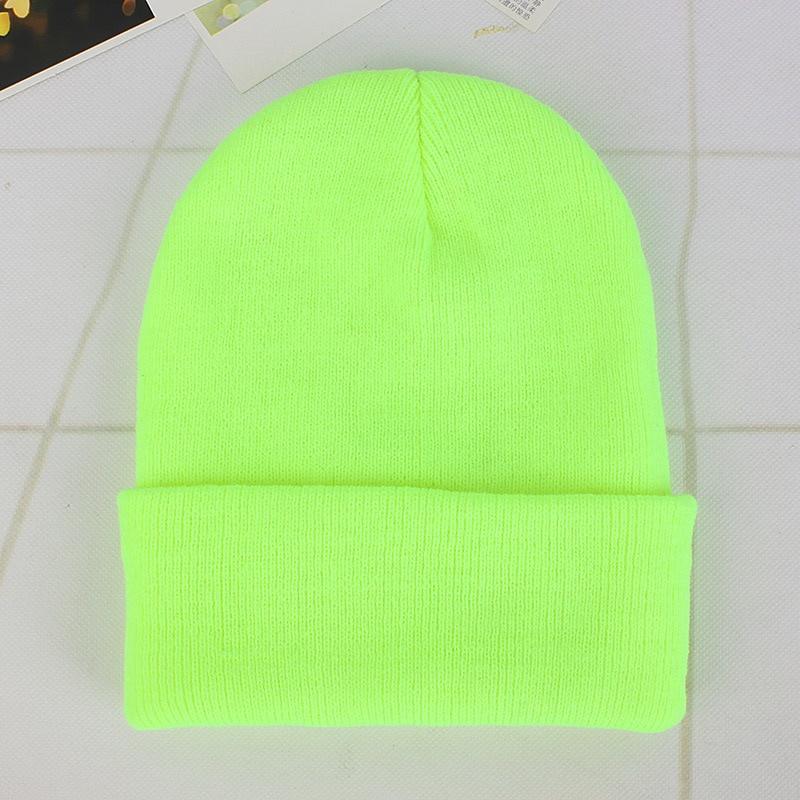 Winter Hats for Woman New Beanies Knitted Fluorescent Hat Girls Autumn Female Beanie Caps Warmer Bonnet Ladies Casual Cap.