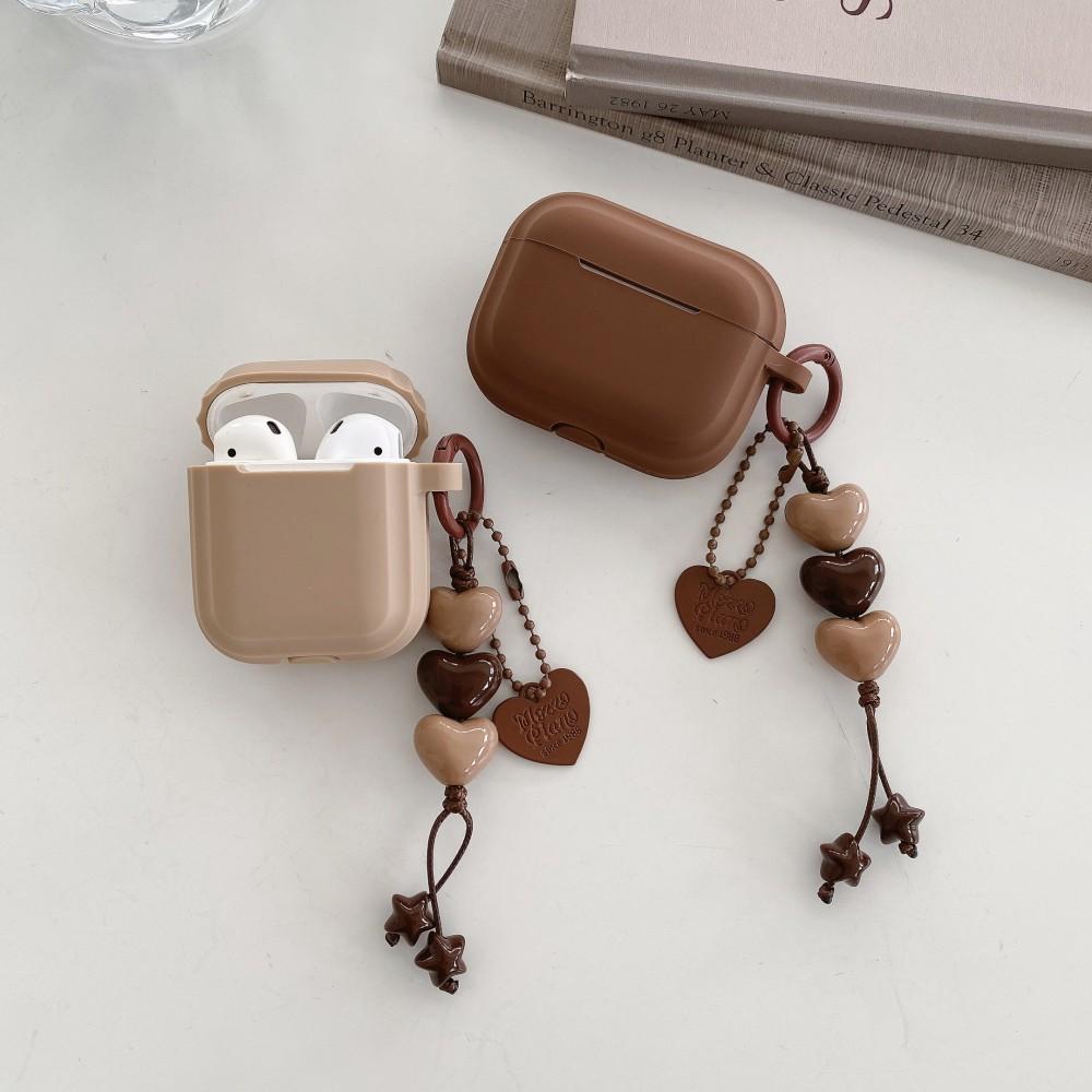 For Airpods 4 Case Solid Liquid Silicone Soft Earphone Protective Cover for Airpod Pro 2 1 3 Cases Love Charm Pendant New