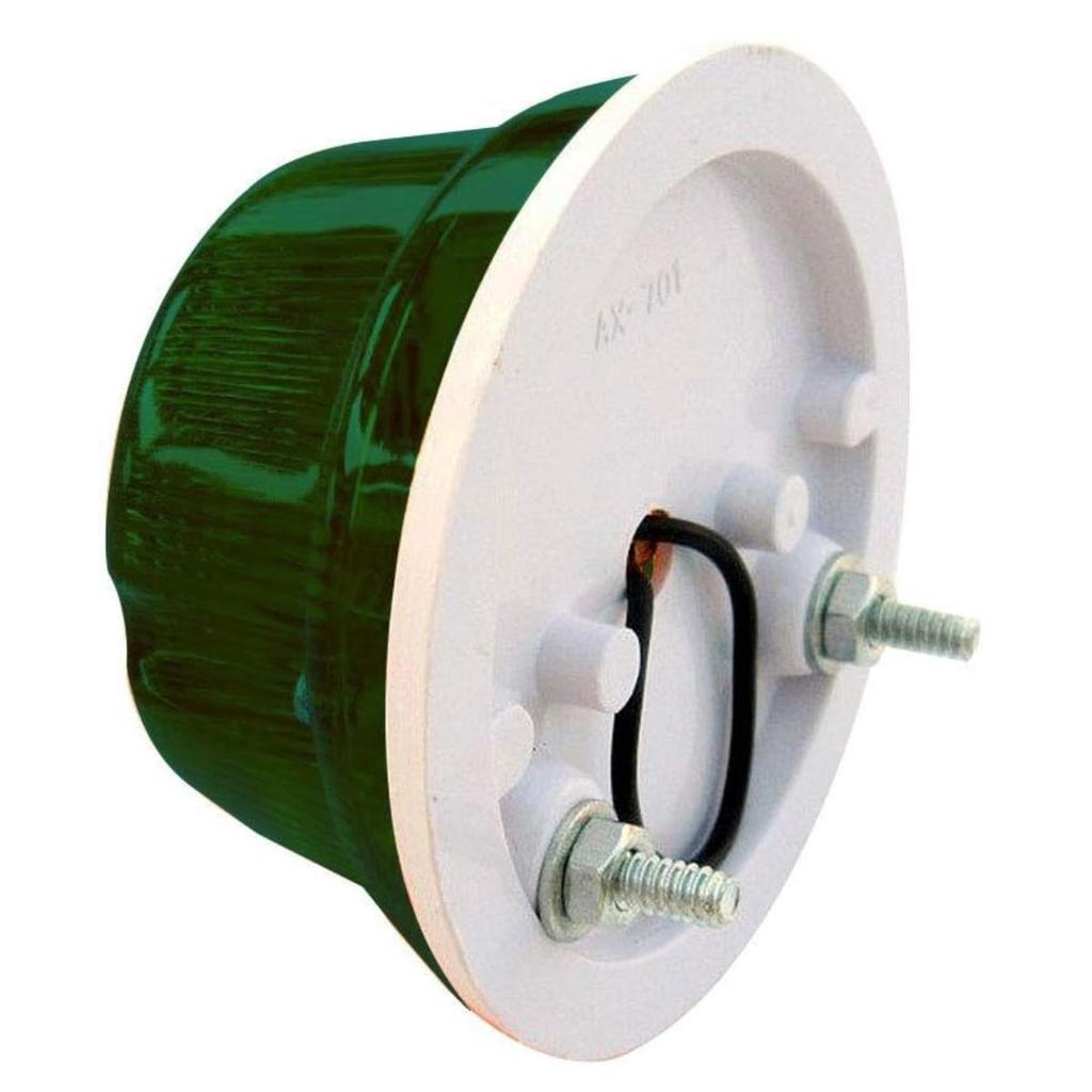 12V Volts Round Flashers Lights Universal Vehicle For Truck Tractor Bus,Iseki,Yanmar Lights Emergency Vehicle Flashers Green | 2 Pieces