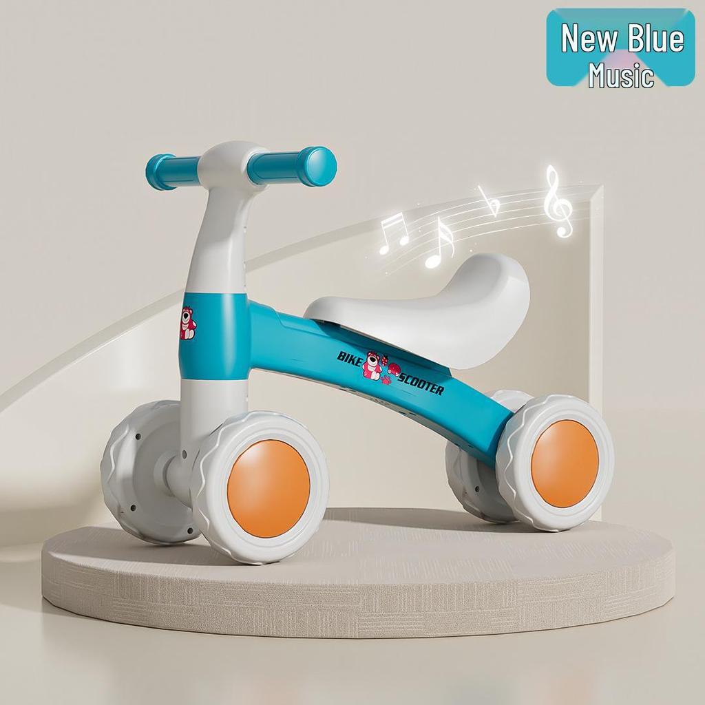 4-Wheel Pedal-Free Balance Bike for Toddlers (1-3 Years) - Baby Gliding Strider