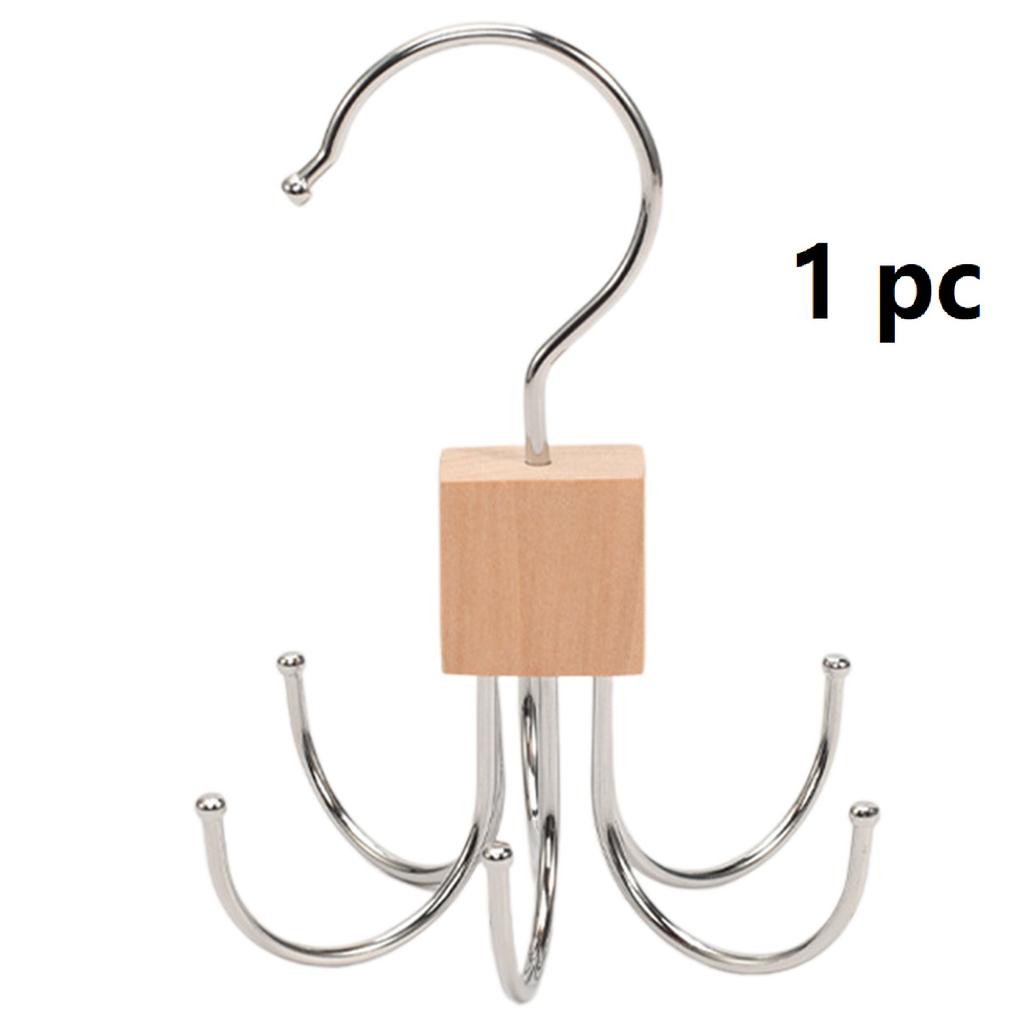 360° Rotatable Multi-Claw Storage Coat Hook Multifunctional Clothes Rack for Belt Bra Tank Top Tie Scarf Purse Hanger Organizer