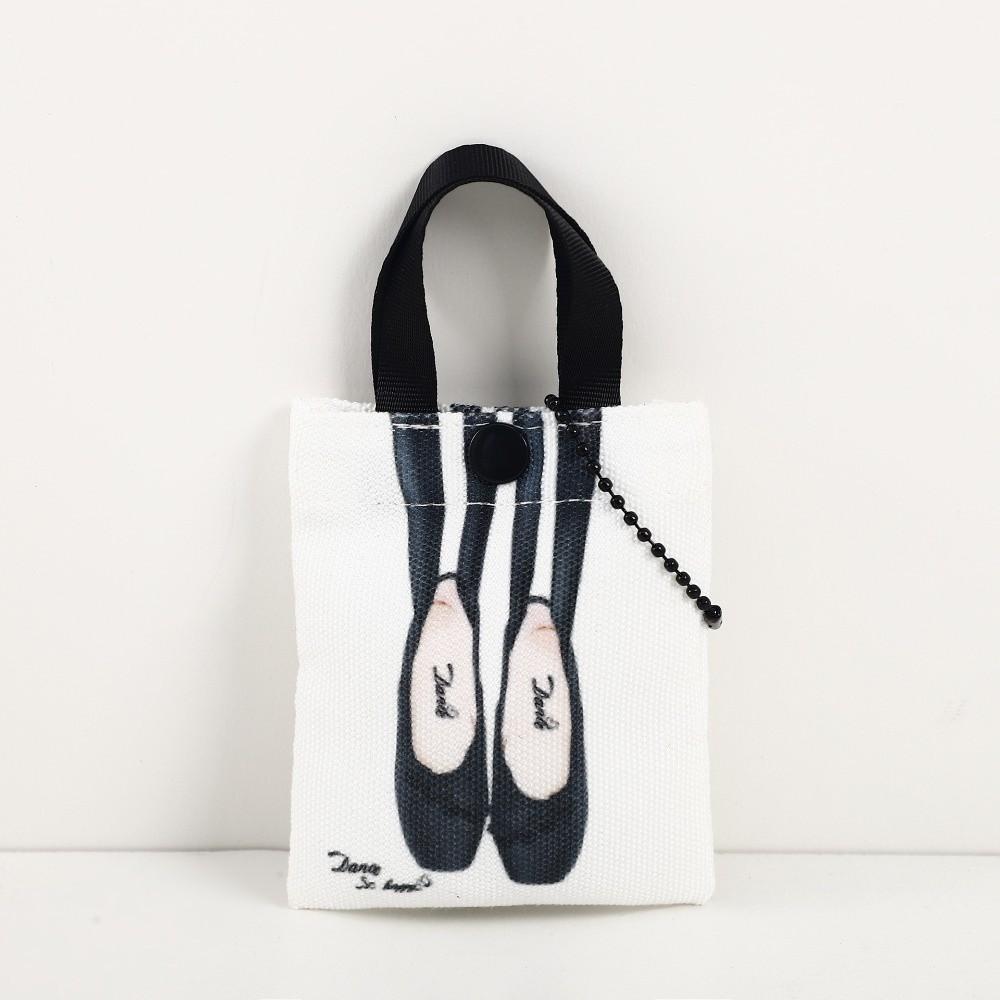 Large Capacity Ballet Shoulder Bag Canvas Mini Bag Pendant Toe Shoes Drawstring Bag Travel