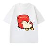 Damen T-Shirt Katze auf dem Sofa Cartoon Grafik Gedruckt Kurzarm Kleidung Top Locker Lässig Weich Bequem Damen Kleidung