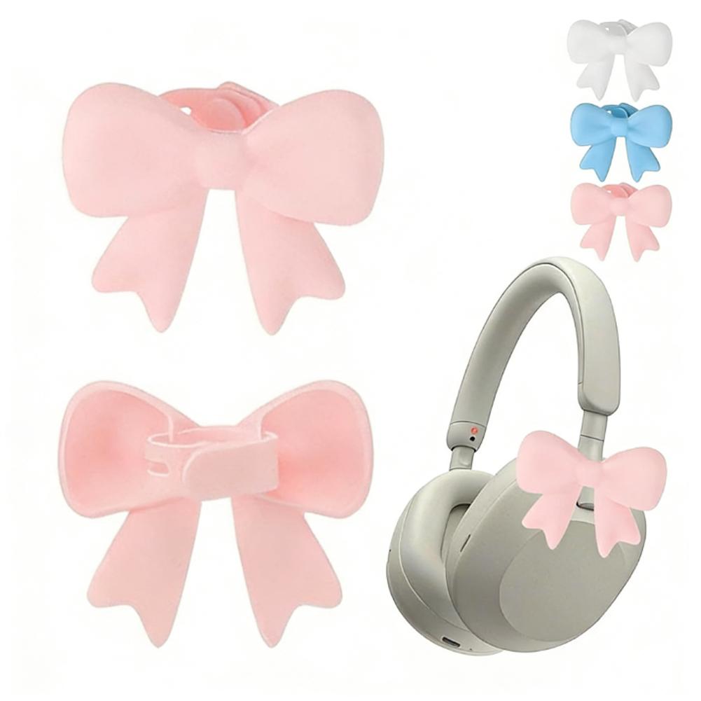 1 Pair Over Ear Headphone Accessory Bow Decor Earphone Accessories Universal Decoration 3D Bows for Fashion Photo Shoot Tools