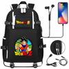 Vegeta Sun Wukong Dragon Ball Ultra USB Headphones Teen Student School Bag Men's and Women's Leisure Travel Backpack