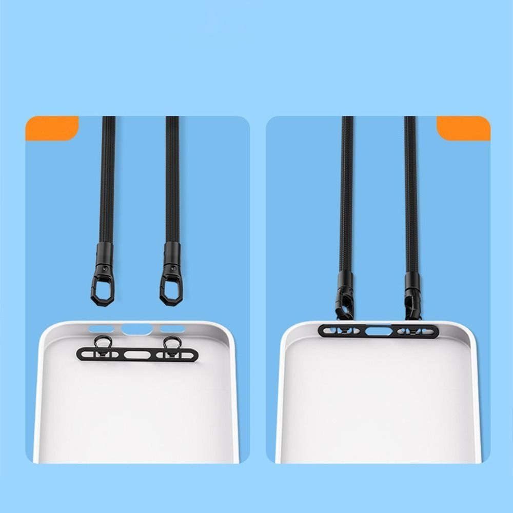 Double Buckle Gasket Phone Lanyard Clip Patch Phone Case Hanging Rope  for Mobile Phone