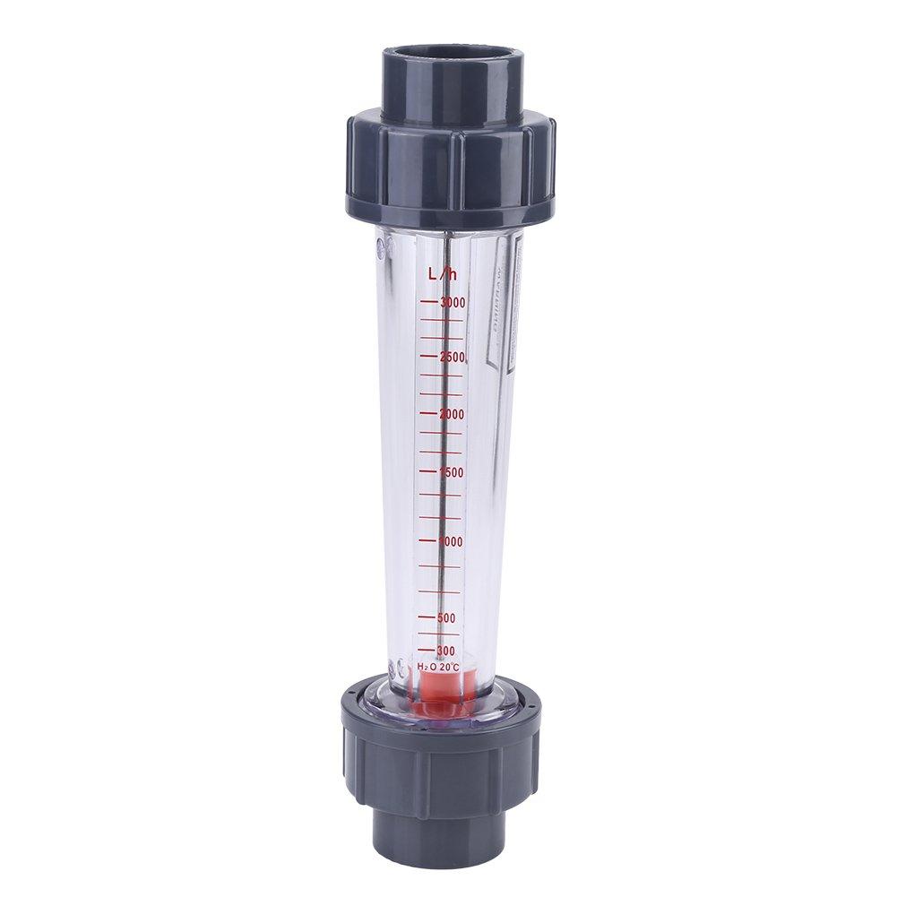 

LZS-25 Water Rotameter, 300-3000L/H, Plastic Tube Flow Meter with Float Double Female Connector for DN 25 Tube