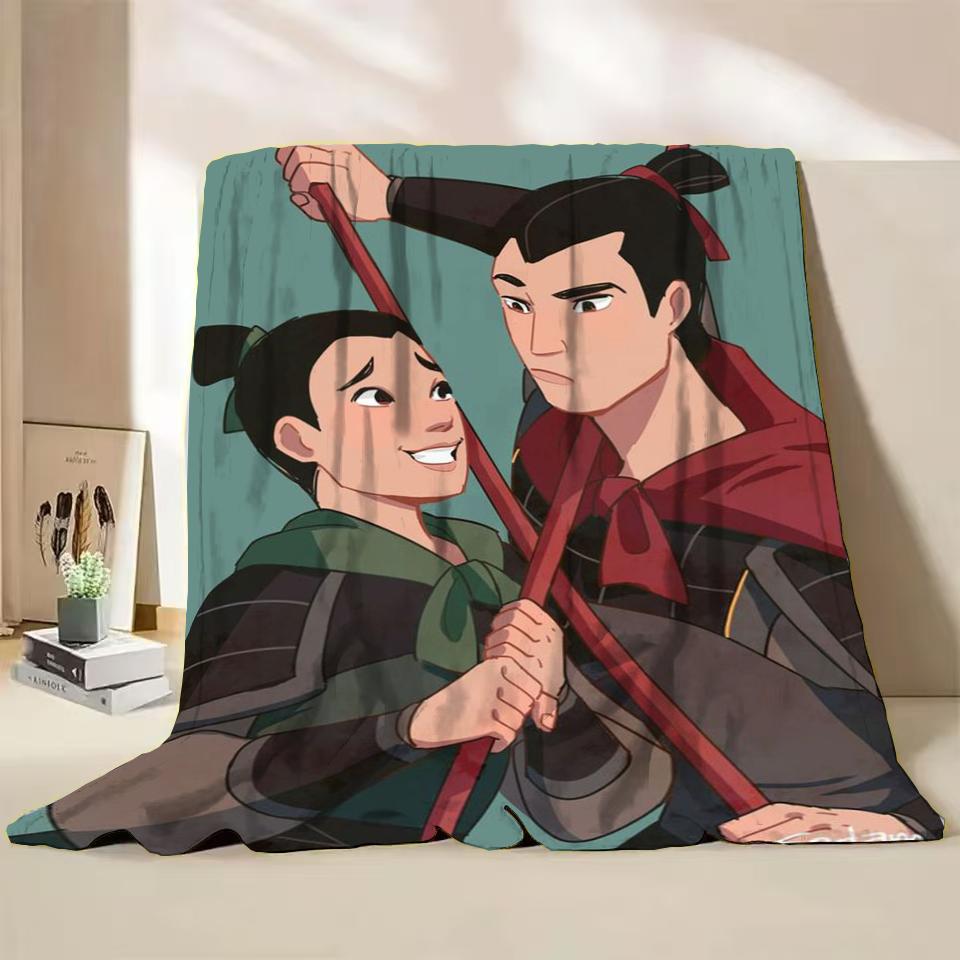 Disney Mulan Flannel Throw Blankets for Bed Sofa Home Bedroom Office Travel Children's Cover Blanket Kids Winter Warm Soft Gifts