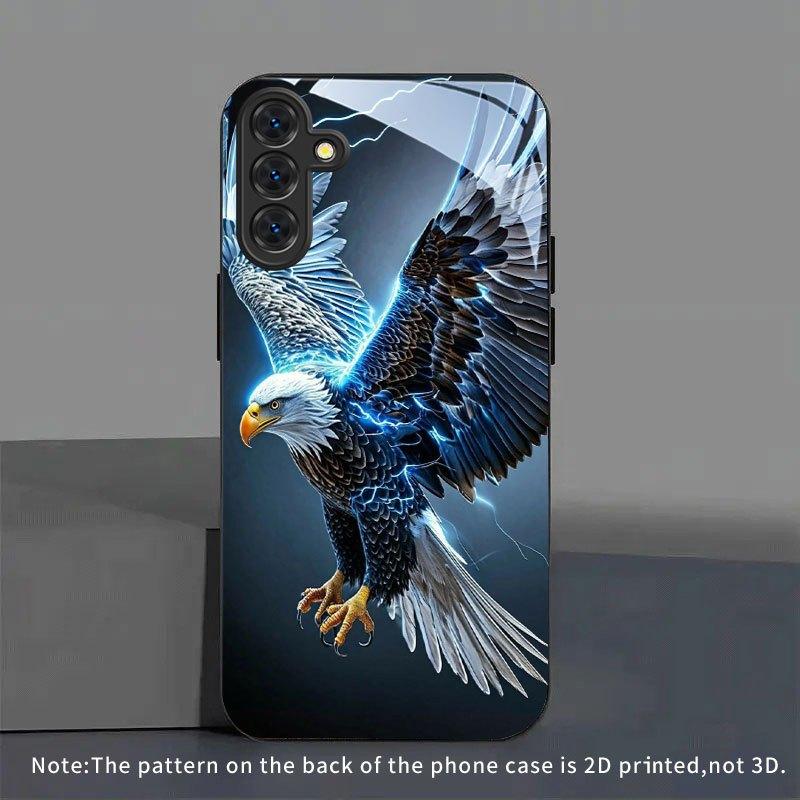 Cool Electric Eagle tempered glass phone case suitable for Samsung Galaxy S26 S25 S24 S22 S21 S20 FE/Ultra/Plus5G anti drop