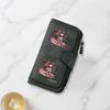 Fashionable long wallet with stylish skull and coffee cup print design eye catching multifunctional portable with clasp for coins large capacity