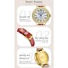 New Fashionable Casual Retro Style Inlaid Diamond Round Women's Quartz Watch Waterproof Retro Leather Watches