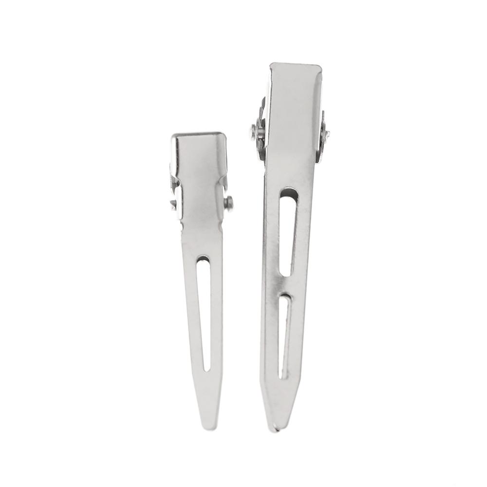 New Professional Double Prong Hair Clip Salon Setting Hairdressing Style Fixed Hair Clip Stainless Steel Makeup Clip
