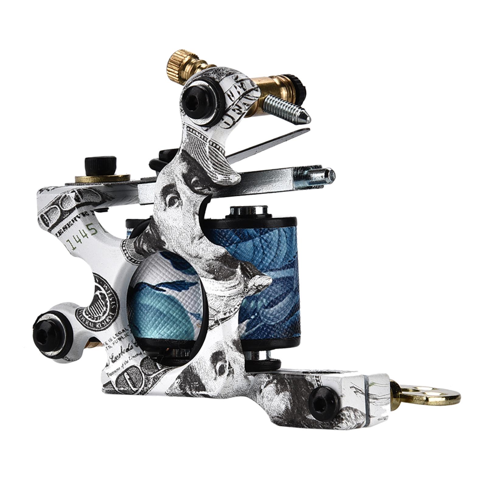 

10 оберток, профессиональная машина для татуировки из сплава, медные катушки, шейдер, машина для татуировки, пистолет-лайнер