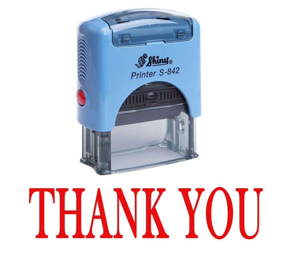 THANK YOU Self Inking Rubber Stamp Custom Shiny Office Stationary Stamp