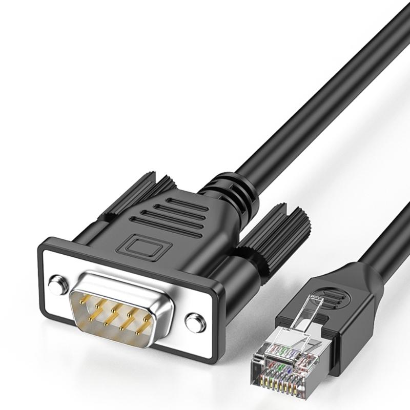 50cm to 300cm RJ45 to DB9 Serial Port Adapter Cord 8P8C Male to DB9 RS232 Male/Female Interfaces Extension Wire Line