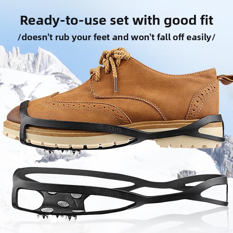 Outdoor Sports Crampon Non-slip Shoe Stud Cover Snow Climbing Mud Anti-drop Forefoot Heel Elastic Shoe Stud Cover