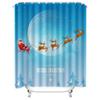 Tu Christmas Shower Curtain Festive Holiday Santa Claus Reindeer Winter Themed Bathroom Decor Xmas Holiday Gift Cozy Home Dcor