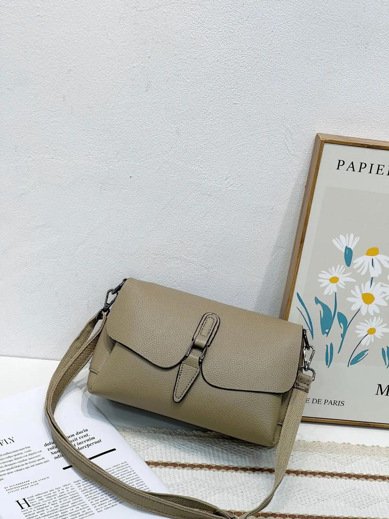 High Quality Cow Leather Women's Shoulder Bag Crossbody Lady Casual Handbag Underarm Pouch Multiple Compartments Messenger Bag