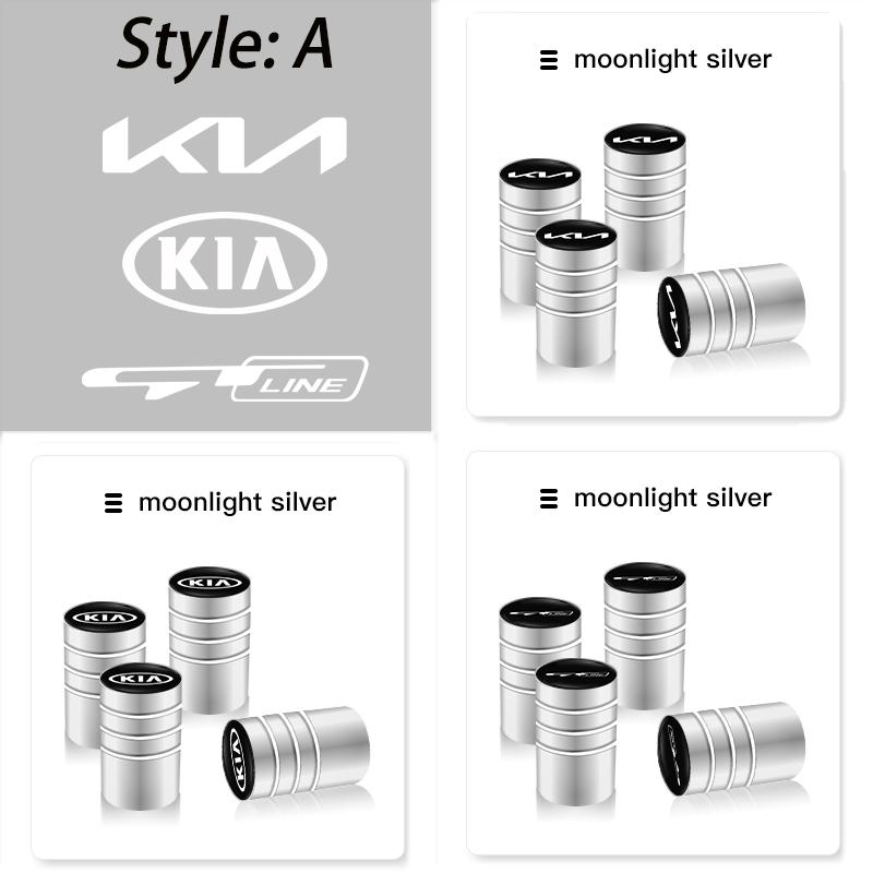 ZPFY2 1Set Car Styling Metal Wheel Tire Valve Caps Dust Accessories For KIA Rio 4 Ev3 Ev6 Niro Stonic Sportage GT-Line Ceed Picanto K9