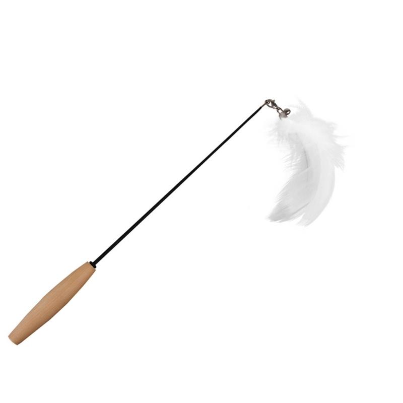 Lovely Cat Wand Toy Interactive Cat Teaser Wand Cat Tassel Toy with Bells Retractable Wand Fun Entertainment 1