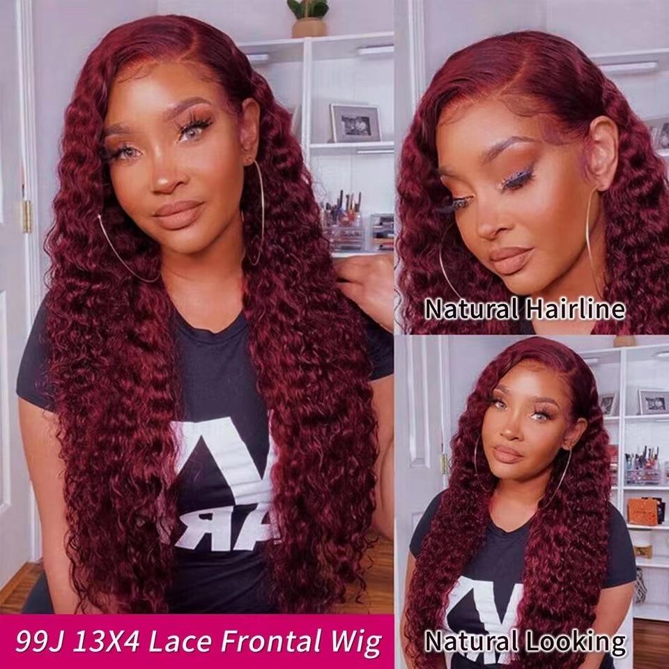 Before the New Product, Lace Long Curly Hair, Hot-selling In Africa, Burgundy Small Curl Lace Long Curly Hair, In Stock.
