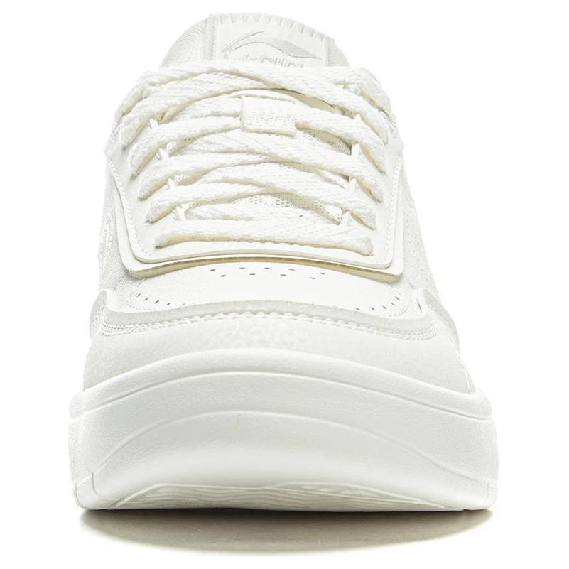 Li Ning Su Su Wszechstronne Casualowe Wygodne Sneakersy na Grubej Podeszwie Zwiększające Wysokość Damskie Sneakersy Białe AGCU112-6