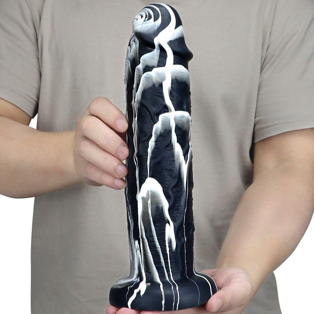 27CM Horse Monster Dildo Large Thrusting Penis Anal Plug Adult Sex Toy Fisting BDSM Big Black Dick Soft Realistic Vibrator
