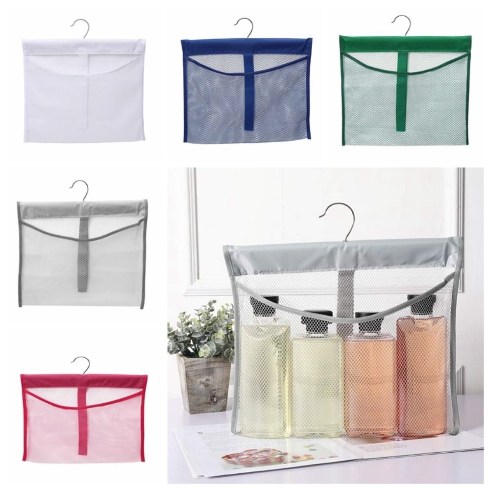 

Связанные подвесные сетчатые карманы для душа Портативная сетчатая подвесная сумка Сетчатые органайзеры для душа Camper розовый