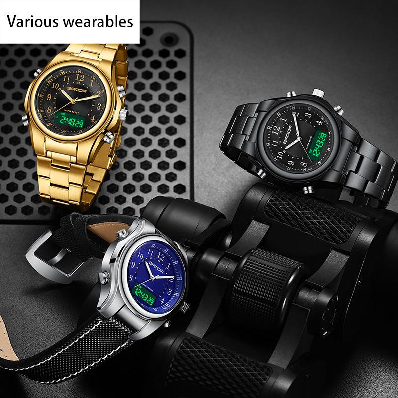 Steel Band Electronic Watch Multifunctional Men's Electronic Watch Waterproof Alarm Clock Watch