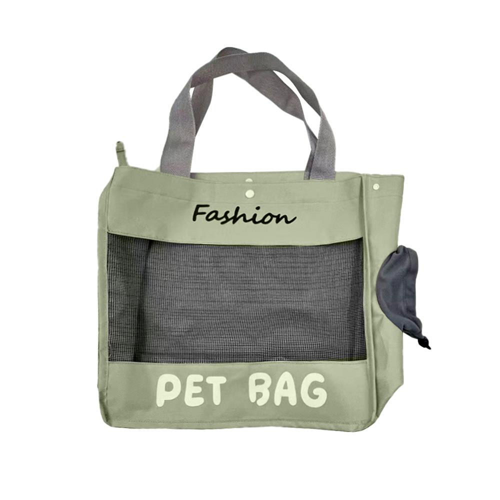 1 Stück Leinwand Haustier-Tragetasche Atmungsaktive Schulter-Netz-Handtasche für Katzen Hunde