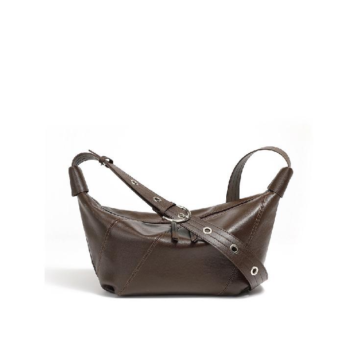 Fashion Trend Underarm Women's Bag Top Layer Cowhide Texture Single Shoulder Crossbody Bag Niche Design Genuine Leather Handbag