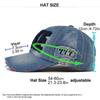 Cappellino da Baseball con Ricamo Lettera COLORATA TAKE Visiera in Denim Cappelli da Baseball da Cowboy Regolabile con Foro Perforato Cappellino con Visiera per Uomo Donna