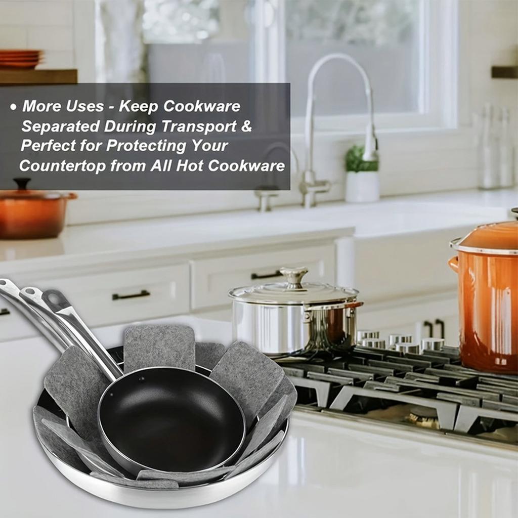 Cross-Border Pot Mat Non-Woven Cookware Protector Heat Resistant Hexagonal Table Mat