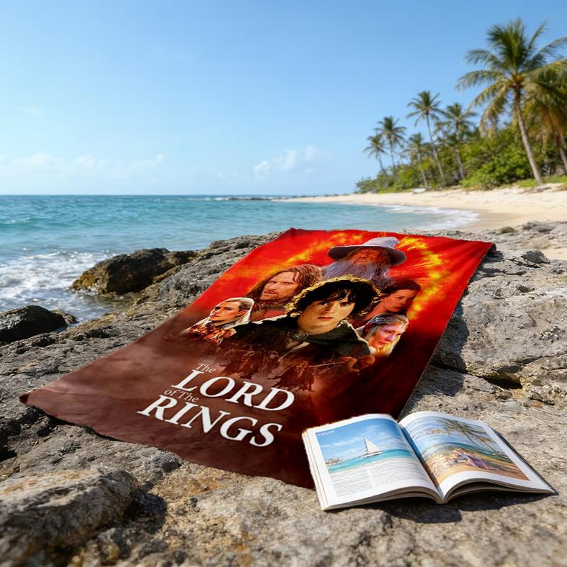Ultra-Soft Beach Towel with The Lord of the Rings Theme,Ideal for Pool - Camping, Diving - Perfect Travel Essential, Vibrant Beach Towel.