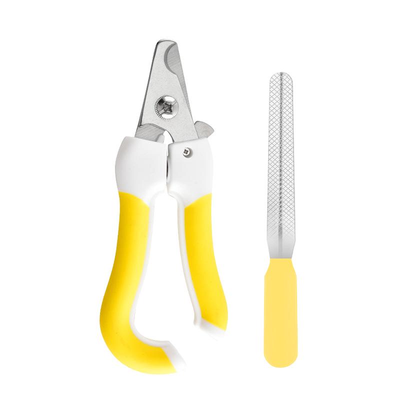 Pet Nail Clippers with Safety Guard and Bent Handle for Cats & Dogs