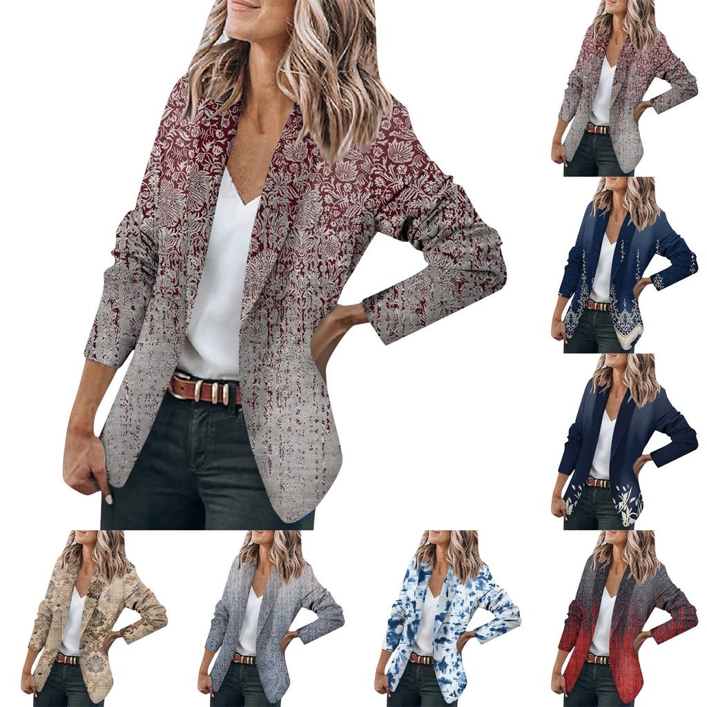 Dámská bunda s dlouhým rukávem Cardigan Límec na jeden knoflík Business & Leisure Top