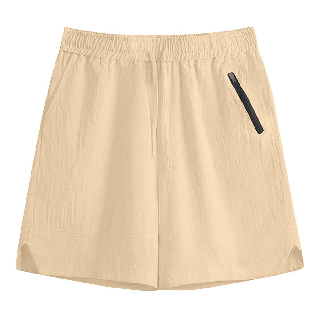 Herren Sport Baumwolle Leinen Lässige Lose Shorts Lässige Pyjamas Tasche Jogging Shorts Hosen