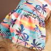 Hundebekleidung Hawaiianischer Blumenprint Strandhemd