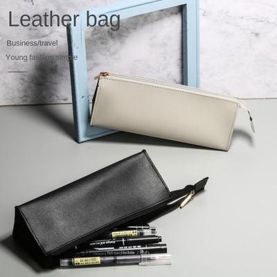 Bolsa de Almacenamiento para Bolígrafos Hecha a Mano Portatodo de Papelería Estuche para Lápices Bolso de Cuero de Moda para Lápices Escuela