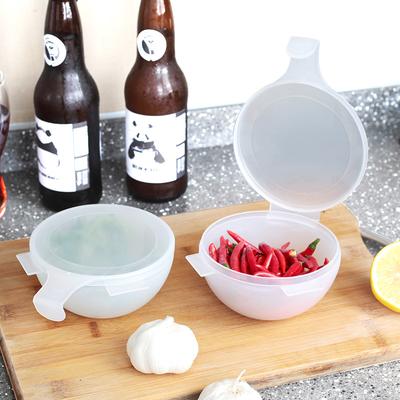 Refrigerator Fresh-keeping Box, Ginger Garlic Onion Storage Box, Household Portable Circular Transparent Hanging Fresh-keeping Sealed Box