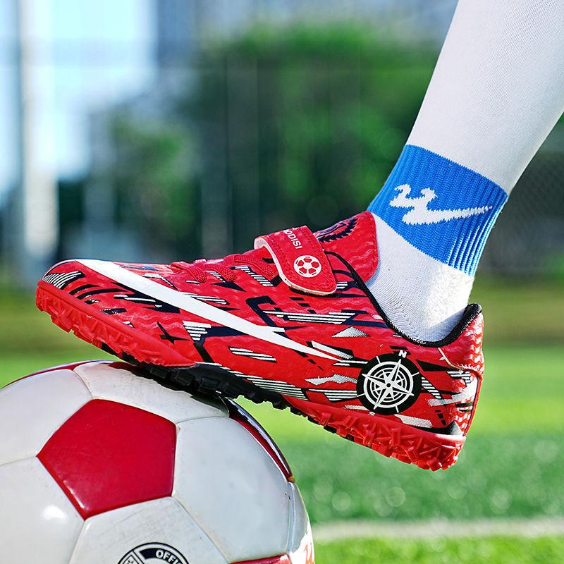 Spring children's broken nails Velcro football shoes boys long nails training middle children girls short nails competition shoes