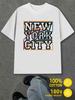 Men's T-Shirt Y2K Nyc Shirts 100 Cotton White