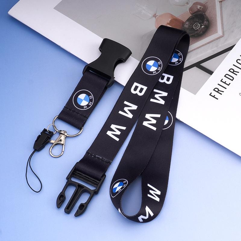 Car Logo Neck Strap Lanyard Keychain for BMW M Performance 1 2 3 4 5 6 7 X1 X2 X3 X4 X5 X6 X7 E46 F30 Auto Interior Stickers LT9