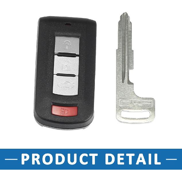 Key Fob Shell Case OUC644M-KEY-N Car Accessory for Mitsubishi Outlander 2010-2018